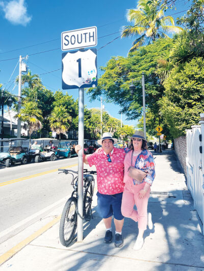  Rubello retired in December after 40 years with the company. After his retirement, he vacationed in Key West, Florida, with his wife Greta Guest, right, and their daughter Sasha, not shown. 