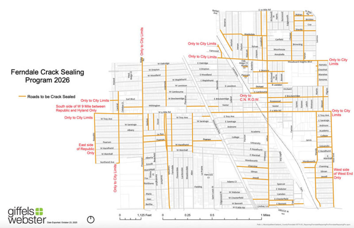  Ferndale will be targeting more than 50 roads as part of its joint and crack sealing program this year. 