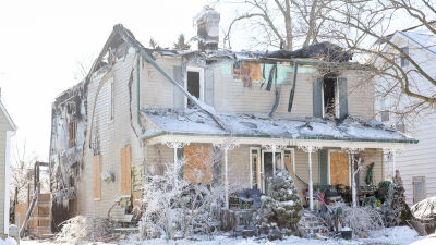 Fire severely damaged this home in the 800 block of West Breckenridge Street during the night of Jan. 29. 