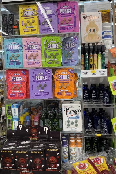  Dozo Perks, like these found on sale in Sterling Heights, are promoted as “a straightforward way to add 7-hydroxymitragynine to your daily routine.” The Federal Drug Administration says such products should be avoided. 