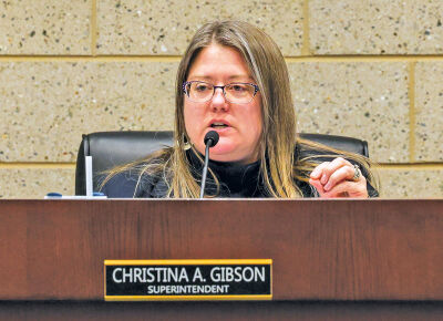  “I want to make sure residents know that it’s not levied on a homeowner’s primary residence,” said Eastpointe Community Schools Superintendent Christina Gibson, seen here at a past meeting. “The millage applies to businesses, second homes, vacant land and rental property. Our work on our non-homestead renewal will not affect you if you’re the primary homeowner.” 