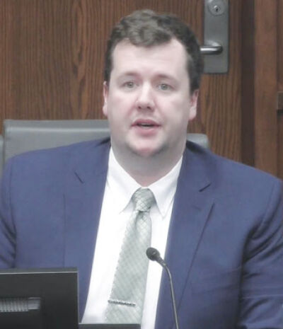  Sterling Heights City Planner Jake Parcell speaks about data centers at the Feb. 3 City Council meeting. 