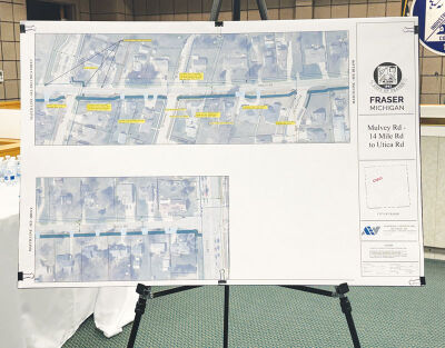  Renderings of the proposed pathway along Mulvey Road were displayed at the meeting on Jan. 29. 