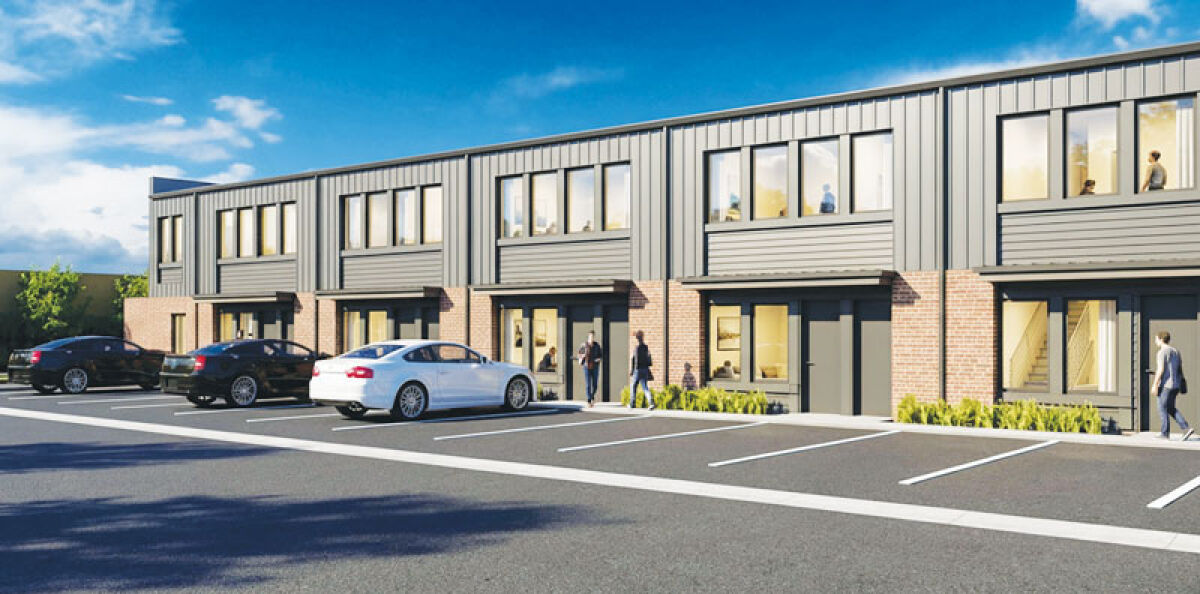  Klatt Architects This rendering by Krieger Klatt Architects shows the layout of the parking behind the proposed building. 