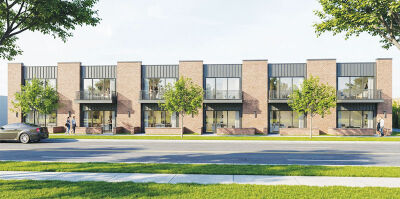  This rendering shows the view of the planned apartments along Main Street, south of 12 Mile Road. 