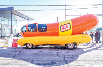  The Oscar Meyer Wiernermobile visits Valade Park in Detroit Feb. 8. At 27 feet long, the Oscar Mayer Wienermobile is the length of 60 hot dogs. 