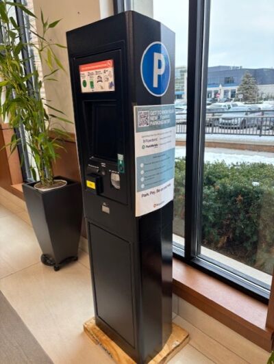  This trial parking meter was placed at Royal Oak City Hall in December. 