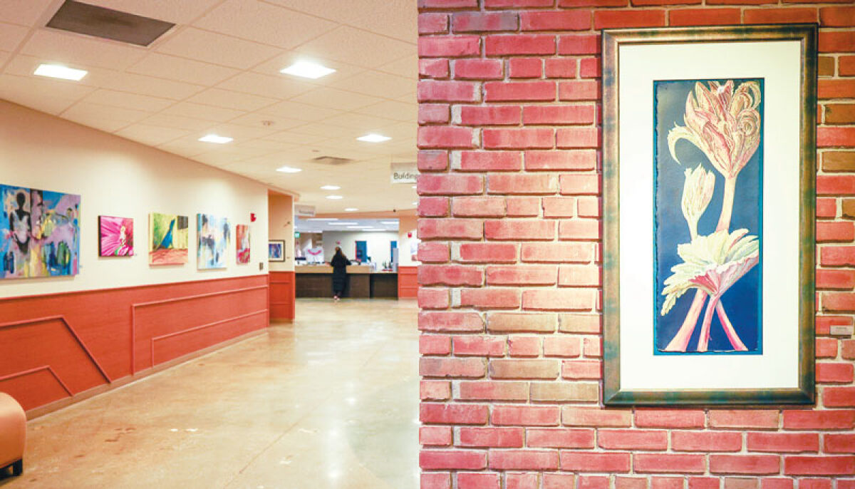  New art dons the walls of Farmington  City Hall, the eighth installation in the  Farmington Hills Public Arts Program. 