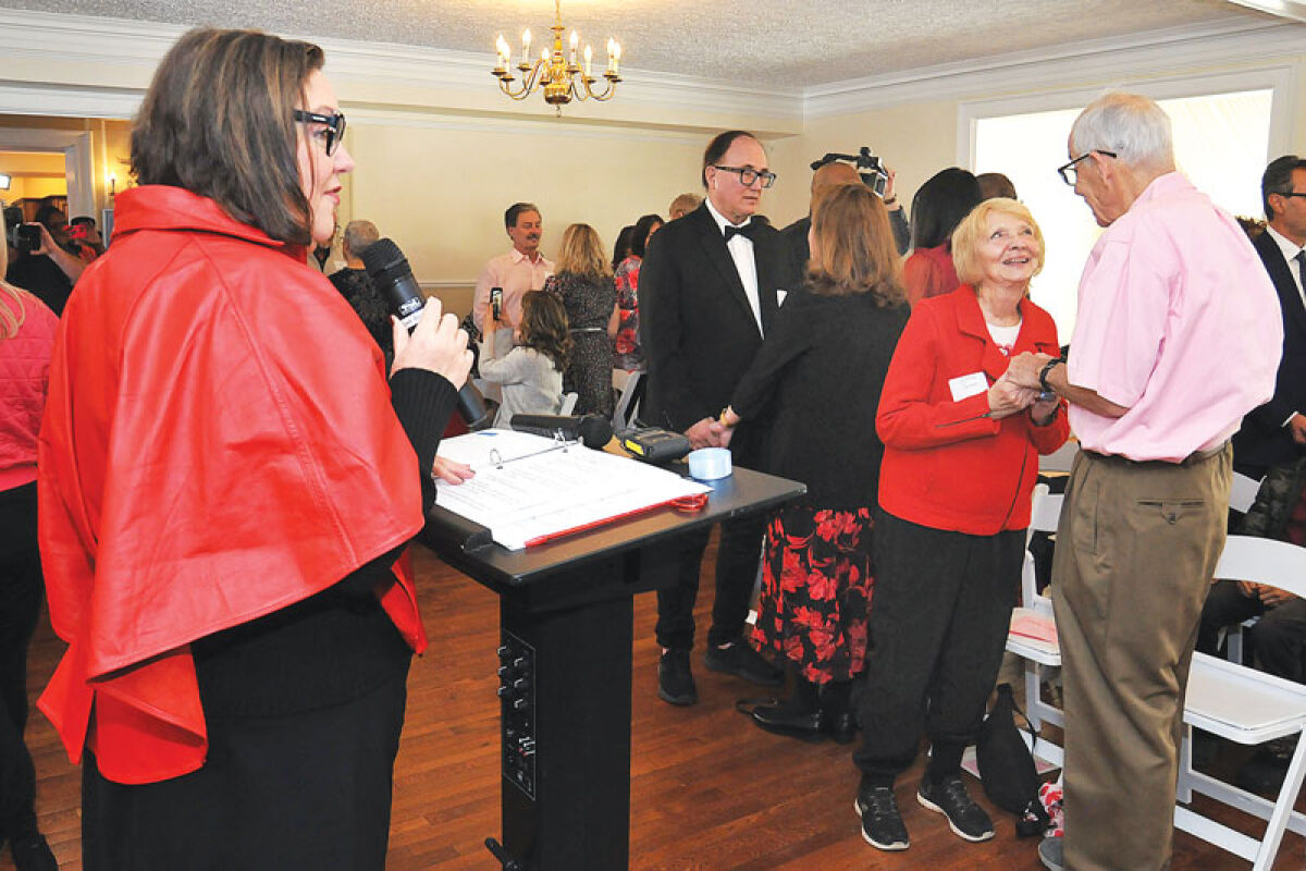  Married couples from all over metro Detroit renewed their wedding vows as Farmington Hills Mayor Theresa Rich officiated.  