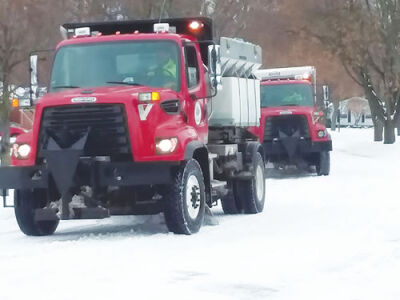  Farmington has four large dumpster trucks that work in tandem plowing and salting streets. 