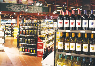 The wine section at Market Square.
