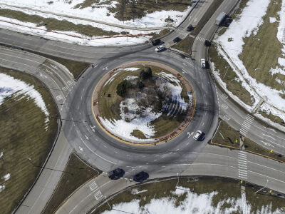  The Michigan Department of Transportation, which has jurisdiction over Van Dyke Avenue in Sterling Heights, says roundabouts, like the one at 18 1/2 Mile Road, are safer than traditional four-way intersections. 