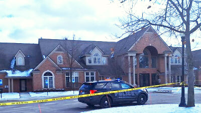  Multiple Novi police units worked to secure the scene after a shooting at Central Park Estates.  