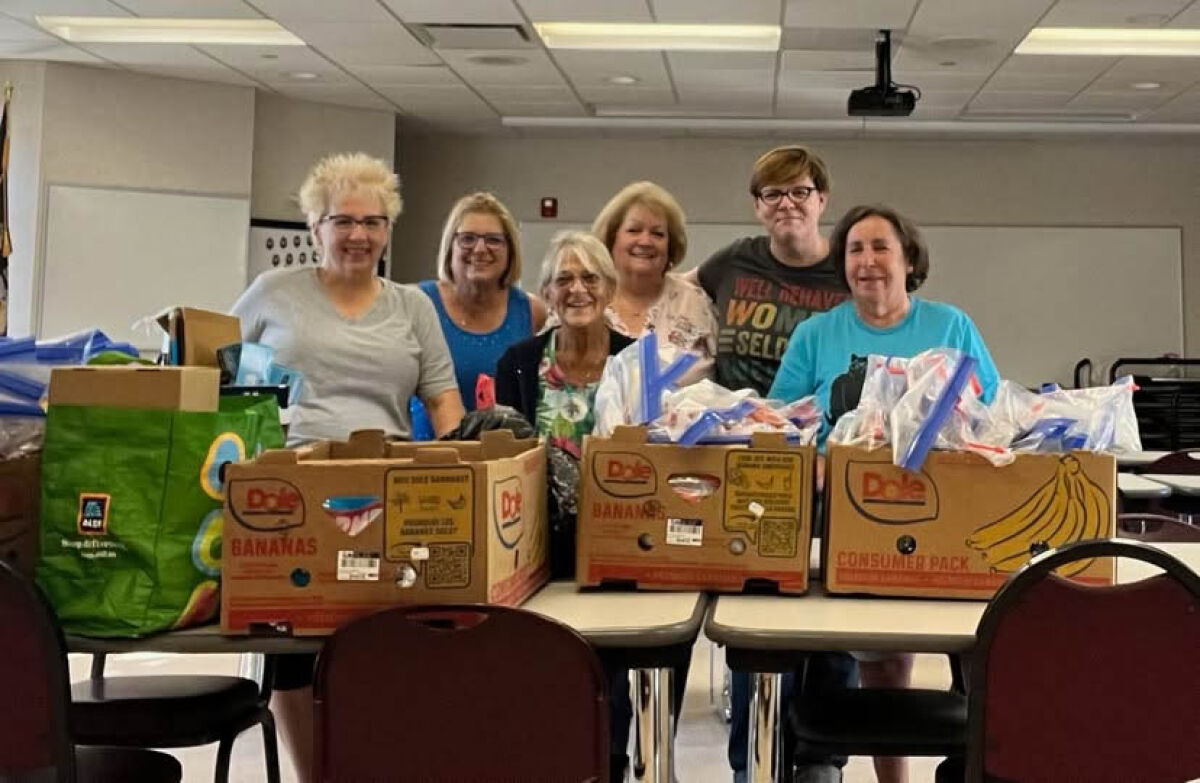  For its GFWC Day of Service in September, the Madison Heights Women’s Club collected snack and hygiene kits for Elli’s House, a nonprofit helping human trafficking survivors. Pictured, from left, are members Dawn Joa, Tammy Swanson, Gwen Geralds, Robin Wojta, Suzi Duprey and Roslyn Yerman. The next event is the Meat Ball on March 15, benefitting Haven Oakland. 