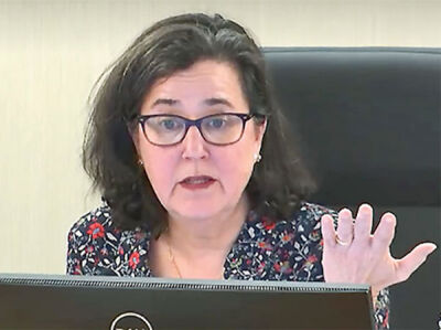  At the Feb. 10 meeting of the West Bloomfield Planning Commission, Commissioner Amy Mindell questions the applicant for Lux Autowash. 