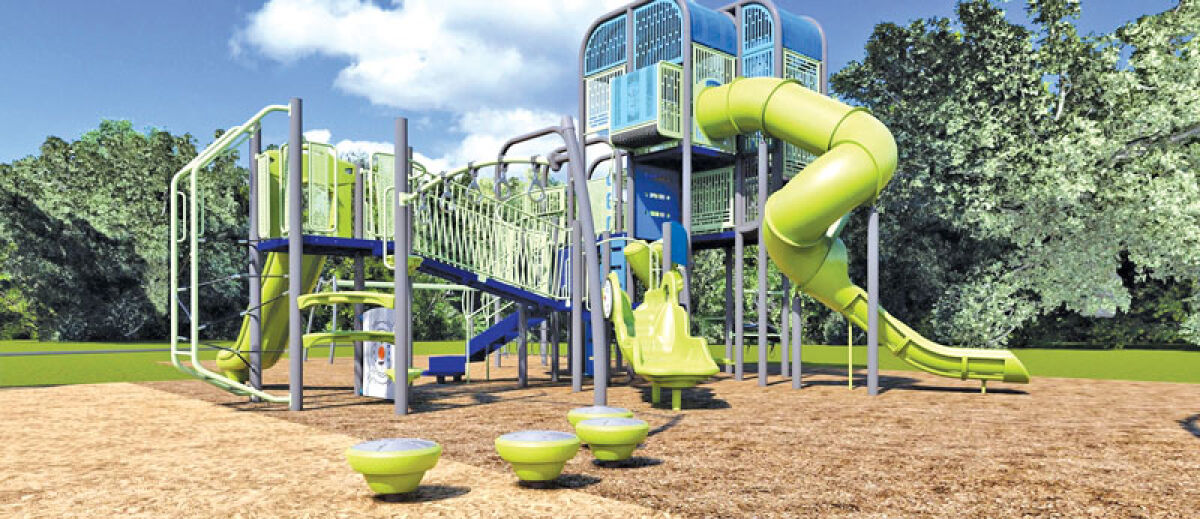  New playground equipment will be installed at Martin Road Park over the course of the year. The design is conceptual and not final. 