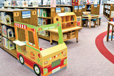  After nearly one year of renovations, the Roseville Public Library will reopen at 9 a.m. April 1. This photo depicts the library prior to the renovations. The updated look will include new study rooms and public meeting rooms; more space for children and teenagers; a “Creation Station” for craft programs; and more. The library is located in the Roseville City Center Complex at 29777 Gratiot Ave.   