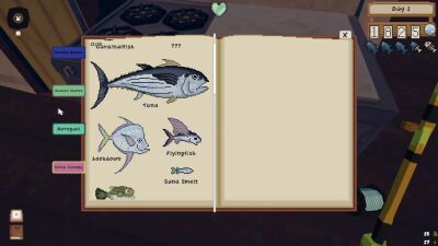  This screen grab shows Moorage, a fishing video game created by Lawrence Tech student Katherine Tackett. The game will be presented during LTUX on April 4. 