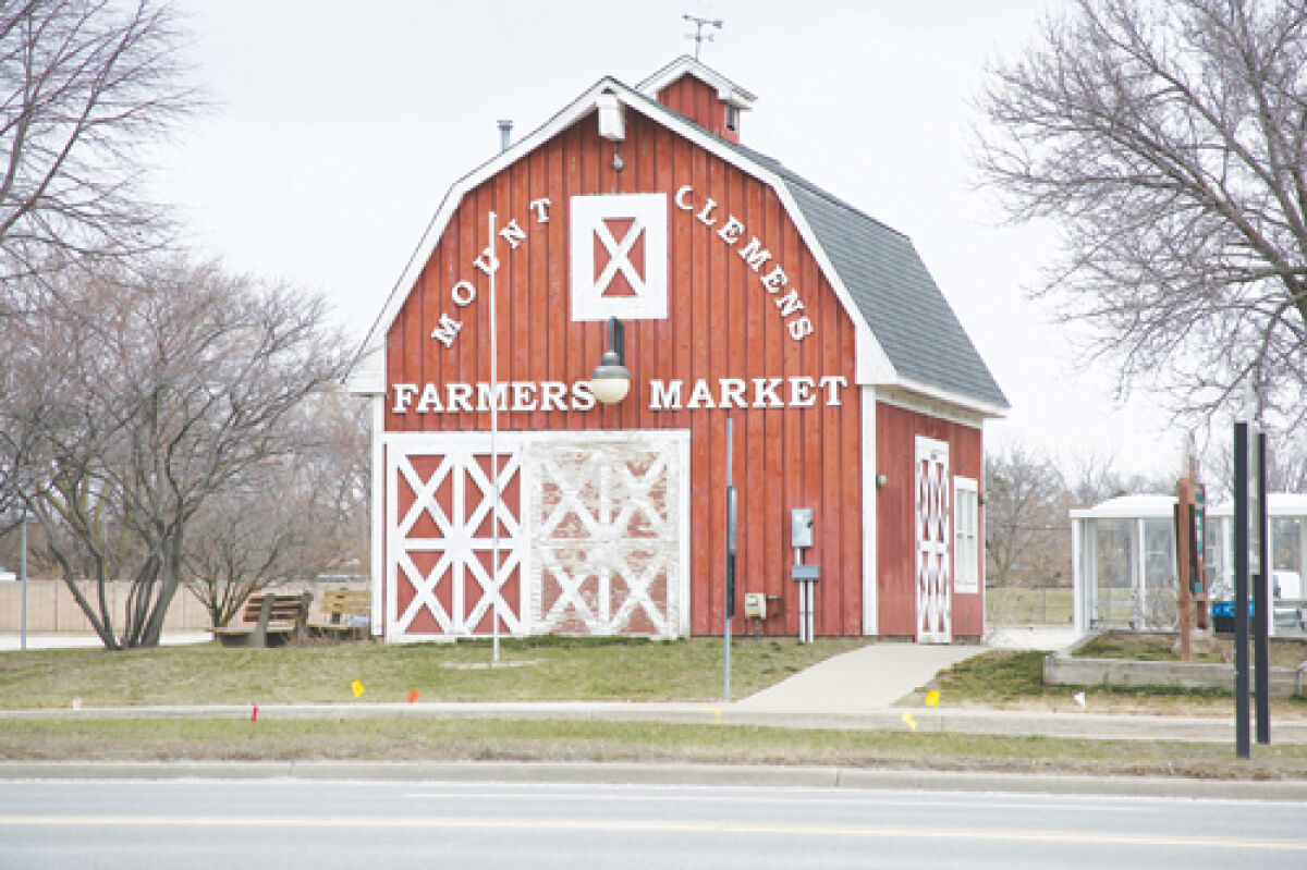  An icon of the Mount Clemens Farmers Market since the 1990s, the red barn along North River Road will remain where it is when the market moves to downtown Mount Clemens this May.  