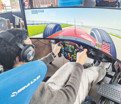  Guests can get a professional-grade simulated racing experience April 9 at Velocity in Sterling Heights. 