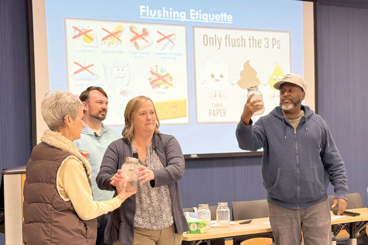  The Clinton Township Public Services Department conducts a water and sewer-focused community conversation at the Clinton-Macomb Public Library’s South Branch on March 18. 