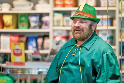 Woody the Gnome, the mascot of Vernors, above, was also in attendance.