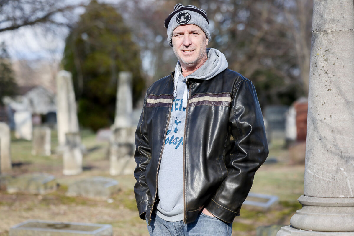  Architectural historian and author Dale Carlson stands in the historic North Farmington Cemetery, which has graves that date back to the American Revolution.  