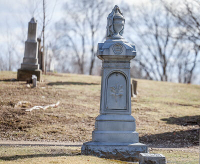  Architectural historian Dale Carlson said he likes metal tombstones, such as this one at the Novi Cemetery, made by the American Bronze Co.   