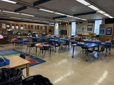  Visitors could see this second grade classroom at University K-12 Academy on March 28. Alumni had the opportunity to walk through the campus during a final farewell event and remember what the school looked like when they were students. 