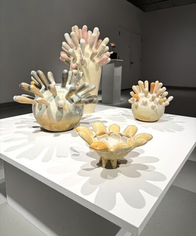  This artwork is by Lisa Farris, one of the artists in the Birmingham Bloomfield Art Center show “Mechanical / Botanical.” The Cranbrook alumni show was organized by Ian McDonald.  