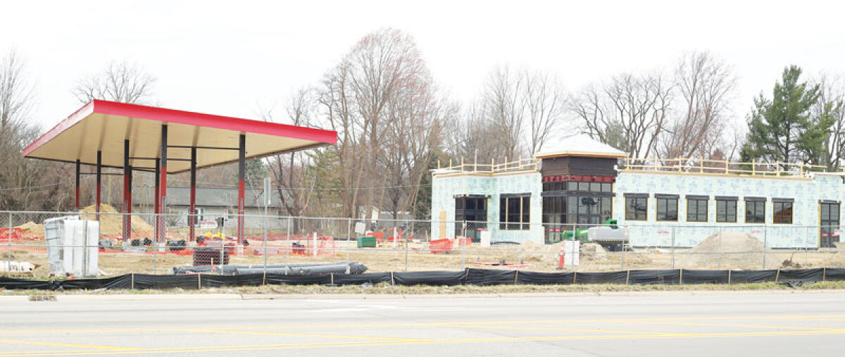  On March 24, the Macomb Township Planning Commission gave its support to site plan changes for a Sheetz gas station, shown under construction at the corner of Hall Road and Gratiot Avenue. 