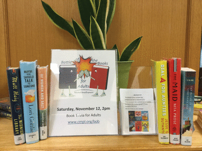  All six of the Battle of the Books titles are on display  at the Clinton-Macomb Public Library.  
