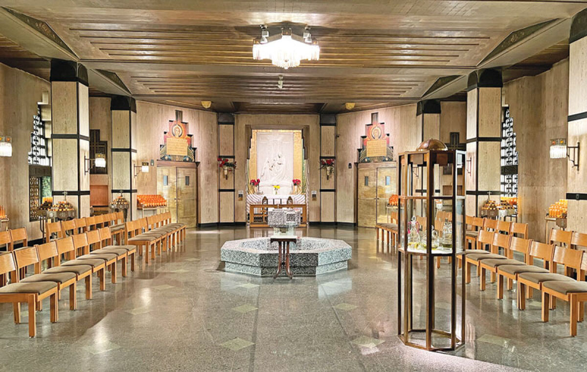  The National Shrine of the Little Flower Basilica has unique architecture within the church. 