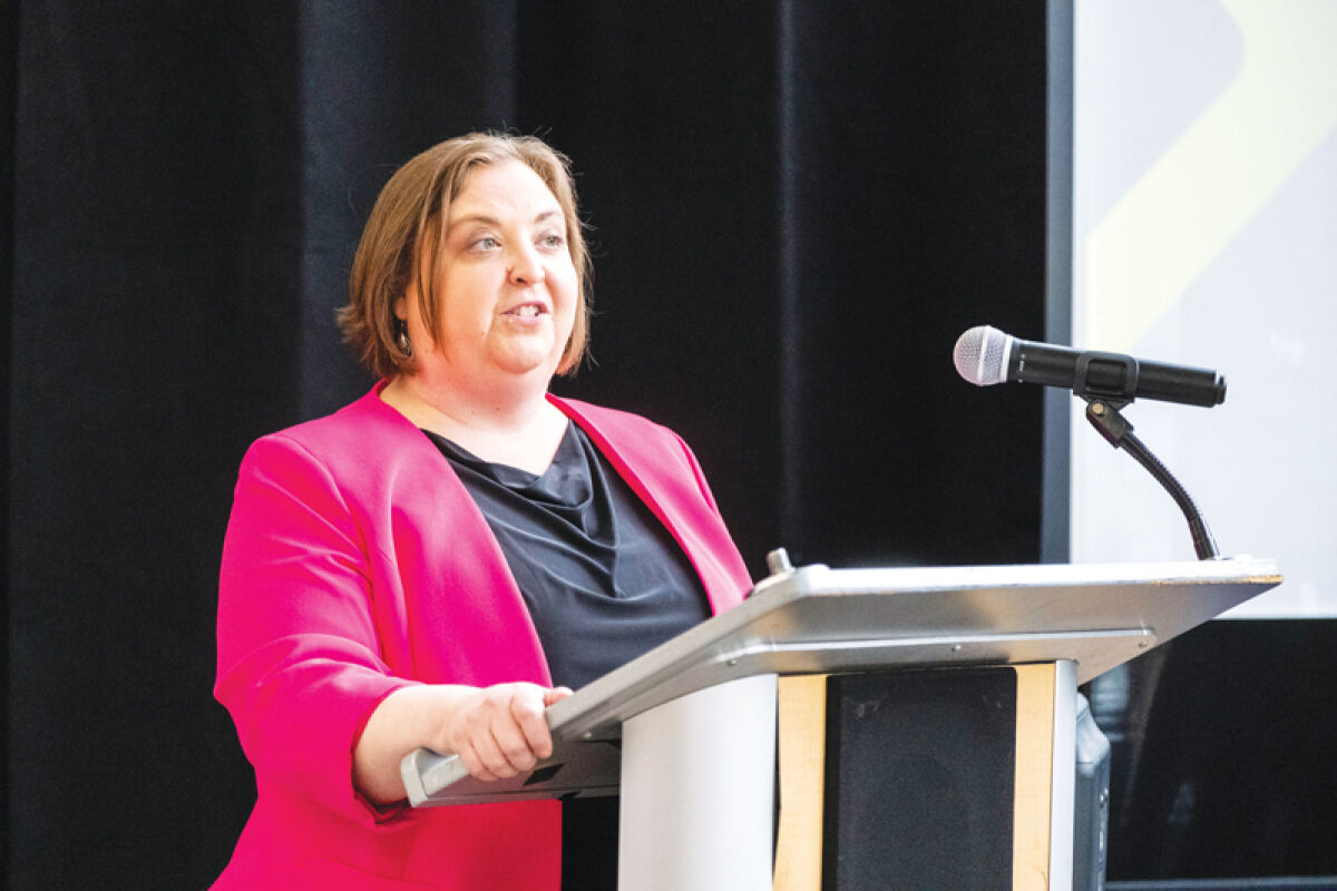  Warren Mayor Lori Stone presented her proposed budget April 13  at City Hall. 