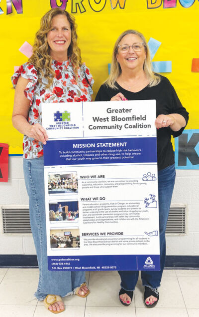  Kristen Schoenbeck, left, and Lisa Berkey, executive director of the Greater West Bloomfield Community Coalition, have been working together since February. Schoenbeck will be the new executive director when Berkey retires in May. 