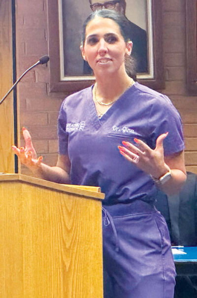  Gina Fuga-Fazzolari, owner of Greater Chiropractic, presented information about the Spring into Wellness event to the St. Clair Shores City Council on April 6. 