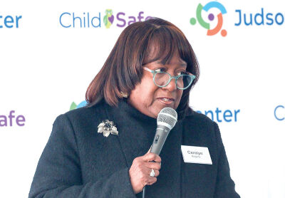  Carolyn Bogerty speaks about her family’s participation in Judson Center programs. 