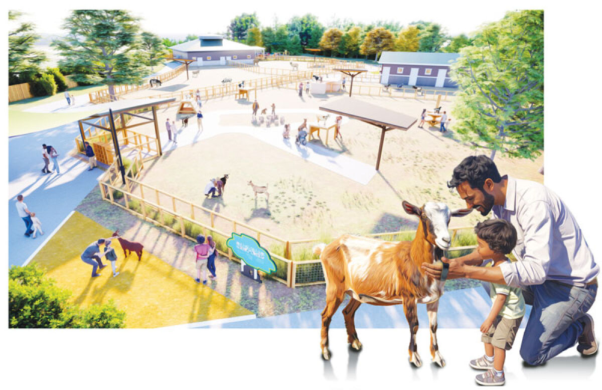  This rendering shows a view of the Goat Yard that will be within the Fred and Barbara Erb Discovery Trails at the Detroit Zoo. 