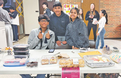  The students hosted a bake sale at the high school to raise money for the Sickle Cell Disease Association of America, in Detroit. 