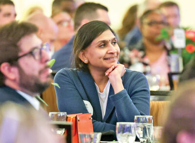  City Council member Priya Gurumurthy attends the State of the City address. 