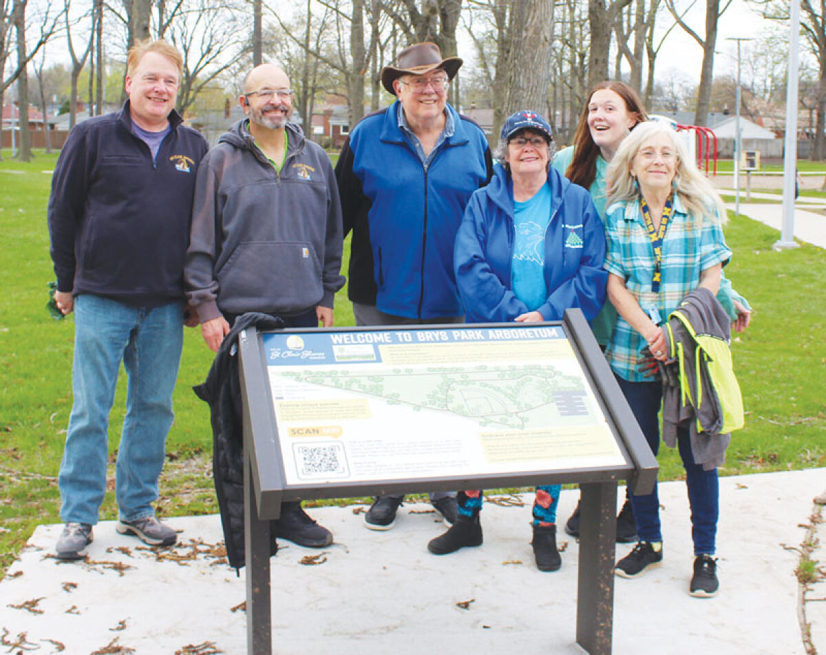  Members of the Eagles Aerie No. 3619 gathered on April 21 to clean up Brys Park for Earth Day on April 22. 