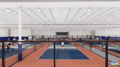  A rendering shows the proposed interior of the new Sterling Heights Athletic Hub. 