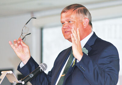  Madison Heights Mayor Corey Haines made his first address as mayor during the State of the Cities  April 24 at the Chinese Community Center in Madison Heights. 