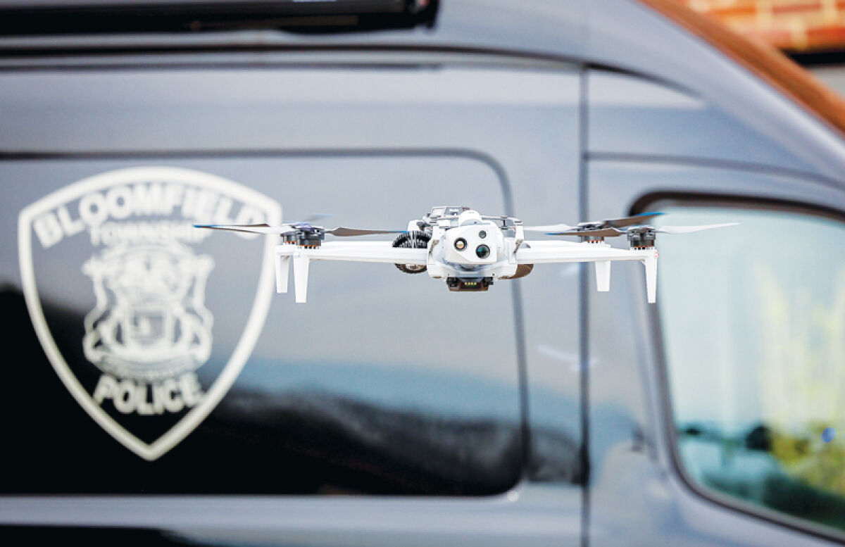  The Bloomfield Township Police Department’s new drone can help their response and efficiency in the event of an incident or missing people. 