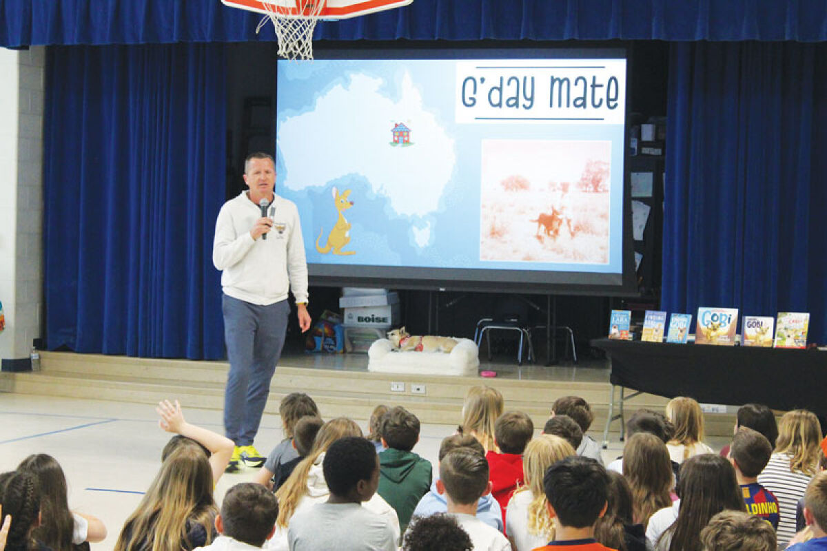  Author Dion Leonard and his brave dog Gobi visited Ardmore Elementary School on April 22. 