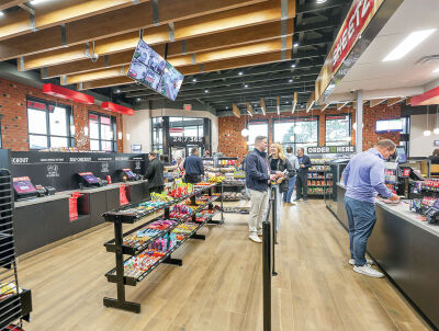  The new Sheetz features both human and computer checkout points. 
