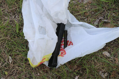  Southfield police say this is the upper slide, barrel and spring from the disassembled handgun that was  used in the nonfatal Exxon gas station shooting May 3. 