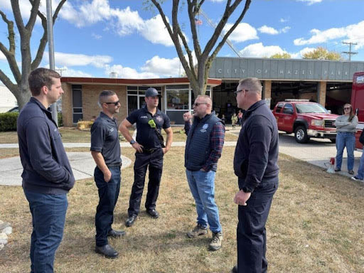  State Rep. Mike McFall, D-Hazel Park, seen here at a Hazel Park Fire Department open house last year, and state Rep. Bill Mueller, R-Linden, have proposed legislation that would help first responders get needed treatment for post-traumatic stress disorder. 