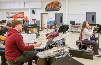  Nick Frazier, a senior and drummer in Utica High School’s band program, recently was named an Outstanding Jazz Musician at this year’s Michigan State Band and Orchestra Jazz Festival. The entire Utica High School band received a first division rating and all A’s from the three judges. 