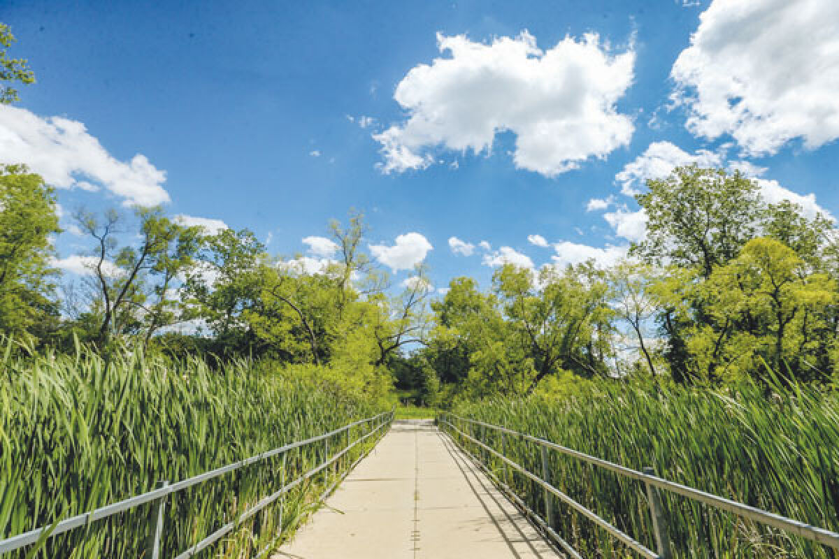  A walkway leads through the wetland at Marshbank Park. Preserving water quality and natural resources are part of the efforts the township was recognized for. 